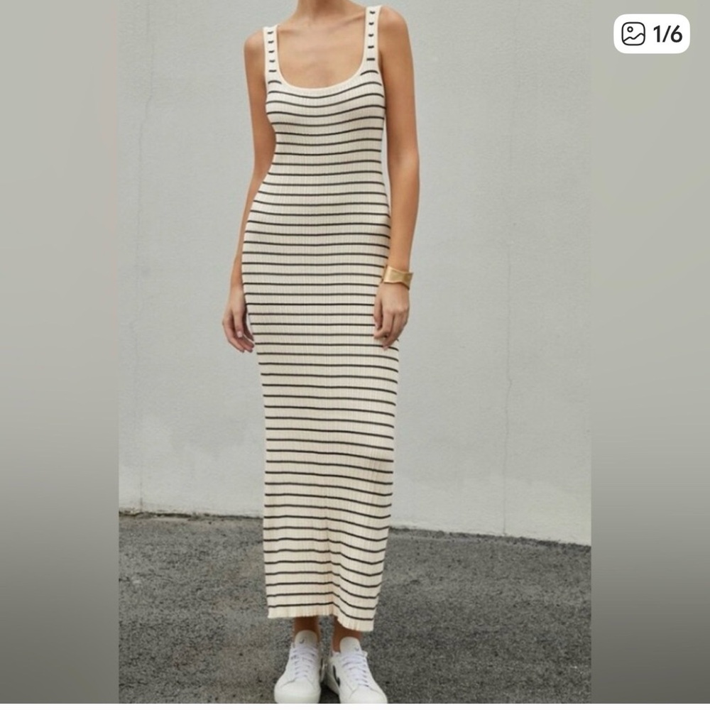 Blu pepper striped maxi dress